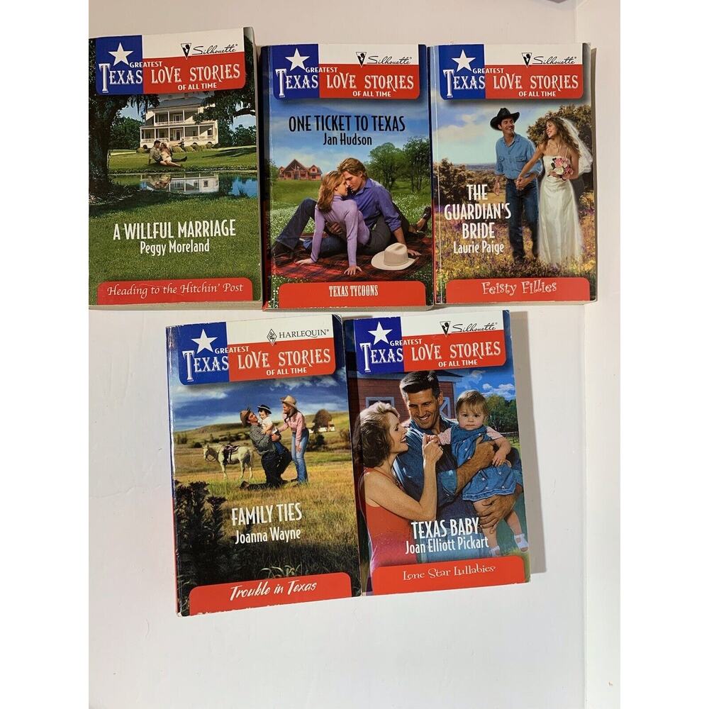 5 Silhouette Harlequin Texas Love Stories PB Books Moreland, Paige lot of 5